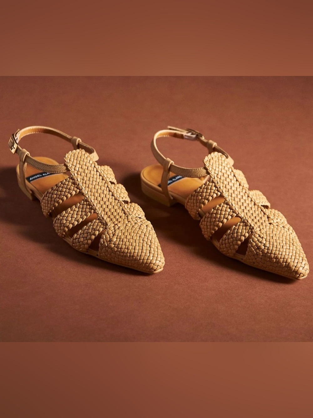 Angel Alarcon Fisherman Flats Sandals Shoes Mules Beige 40/9 Anthropologie